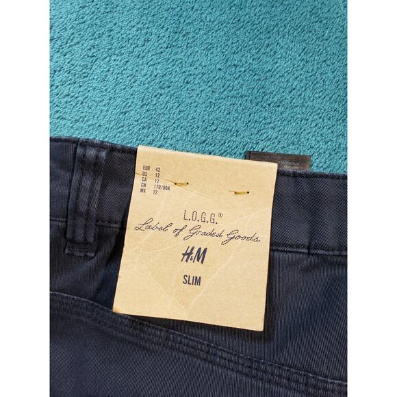 LOGG Jeans Sz 12 Womens Blue Stretch Pants Mid Rise Ladies Slim Straight NWT - Picture 14 of 15